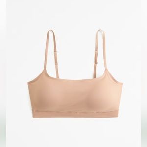 Abercrombie Next to Naked Scoop Bralette in Coffee color